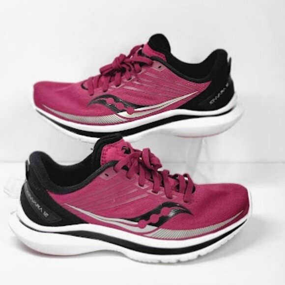 SAUCONY Kinvara 12 Women’s Running Shoes Size 8 Cherry silver Size 8 EUC - Picture 3 of 9